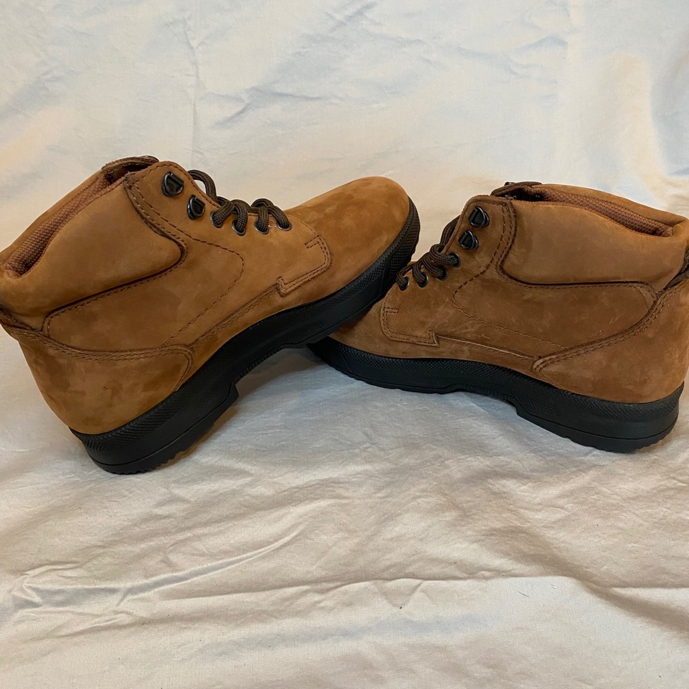 Dexter Women's Brown Suede Lace Up Ankle Boots Comfort Wide Size 7.5
